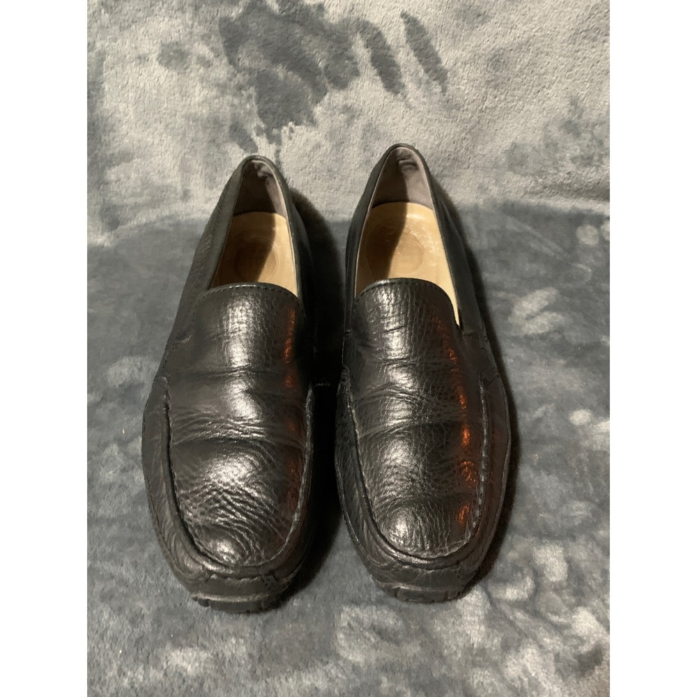 UGG Loafers Mens 9 5635 Black Leather Slip On Driving Shoes Preppy Classic